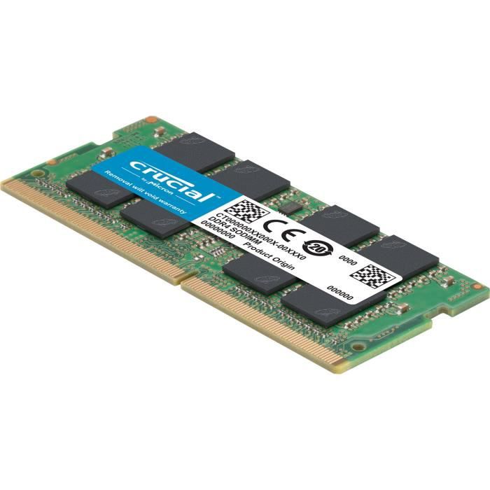 CRUCIAL - Memoria SO-DIMM DDR4 para PC Portátil - 4GB (1x4GB) - 2400 MHz - CAS 17 (CT4G4SFS824A)