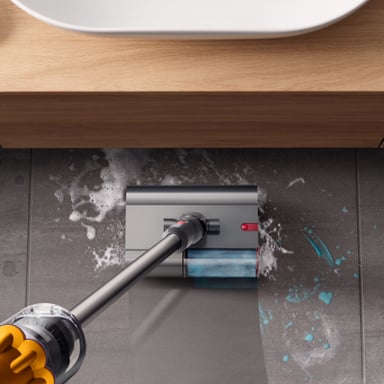 Dyson V12 Submarine Aspiradora escoba 3 en 1 Batería Seca y húmeda HEPA Sin bolsa 0,35 L Níquel, Amarillo