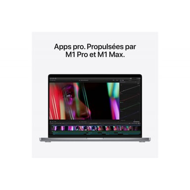 MacBook Pro 14'' (2021) - chipset Apple M1 Pro - 16 GB de RAM - 512 GB de almacenamiento - Sidel Gris - QWERTY