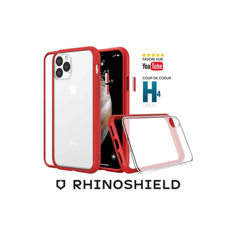 RhinoShield Coque Compatible avec [iPhone 15] Mod NX - Protection Fine  Personnalisable avec Technologie d'absorption des Chocs [sans BPA] - Rouge  - RhinoShield
