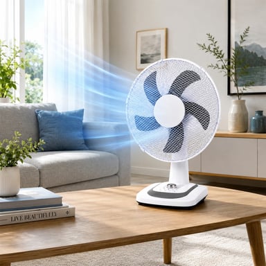 Ventilateur De Table 40 Cm – 50w Avec Minuteur