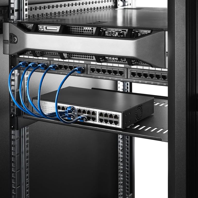 StarTech.com Lot de 2 Étagère 1U pour Rack Serveur Étagère Cantilever Universelle Ventilée pour Montage en Rack pour RackArmoire 19 Acier Robuste Capacité de 20kg Plateau de 40cm de Profondeur Neuf - vue 3