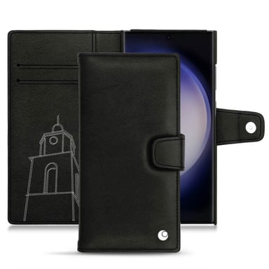 Housse cuir Samsung Galaxy S23 Ultra -  - Noir - Cuir lisse premium
