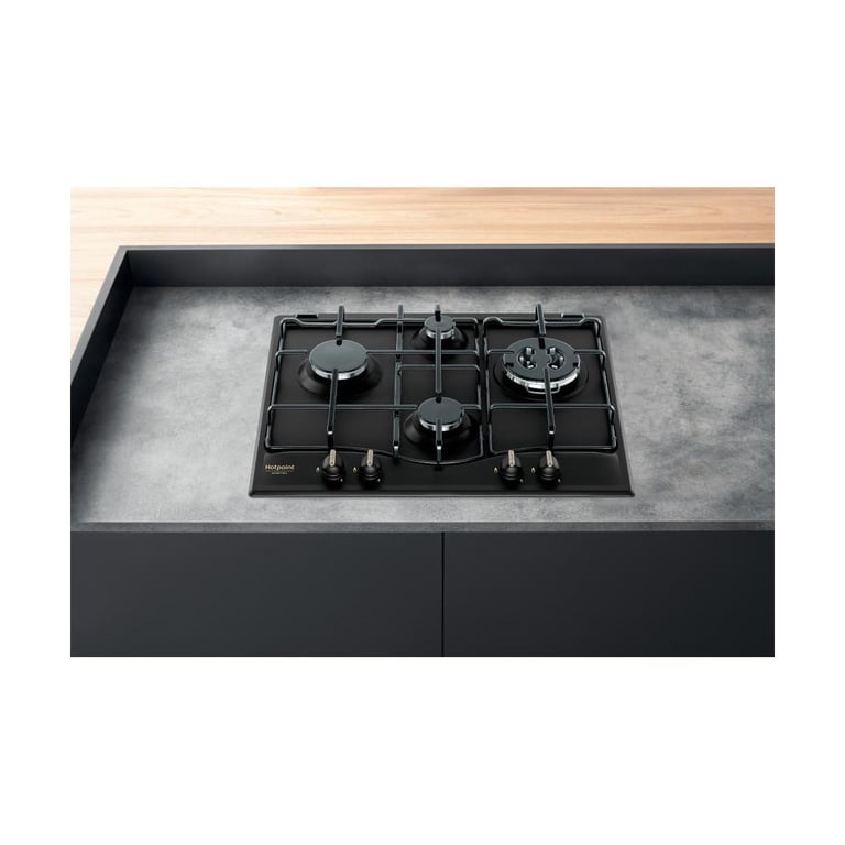 Table de Cuisson Gaz Hotpoint Ariston PCN 640 T (AN) R/HA – 4 Brûleurs - vue 3