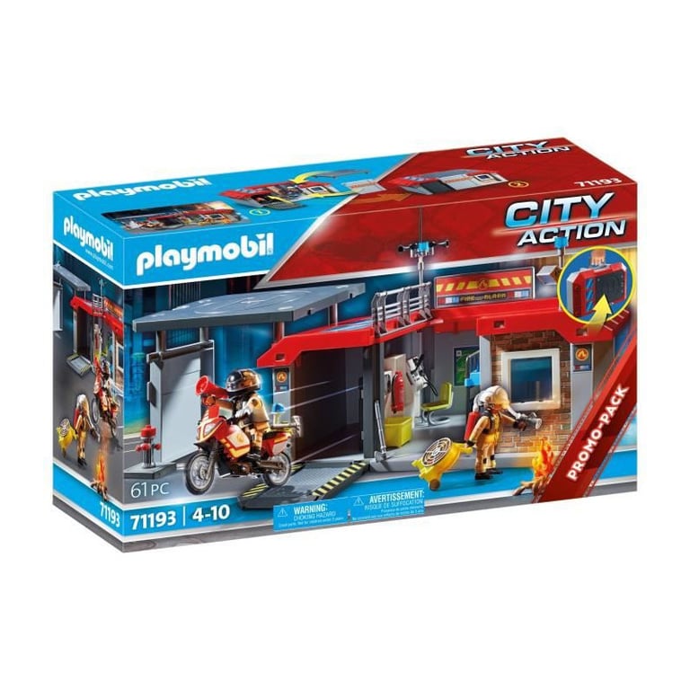 Playmobil 71193 Caserne Pompiers Tran