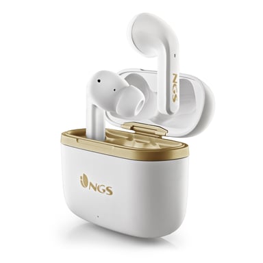 NGS ARTICA TROPHY Écouteurs Sans fil Ecouteurs Appels/Musique USB Type-C Bluetooth Or, Blanc