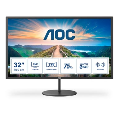 AOC V4 Q32V4 écran plat de PC 80 cm (31.5'') 2560 x 1440 pixels 2K Ultra HD LED Noir