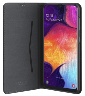 Folio a conchiglia con slot per schede e supporto per Samsung Galaxy A50 2019, nero