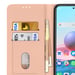 Étui pour Xiaomi Redmi Note 10 / 10s avec Porte-carte Fonction Support Rose champagne