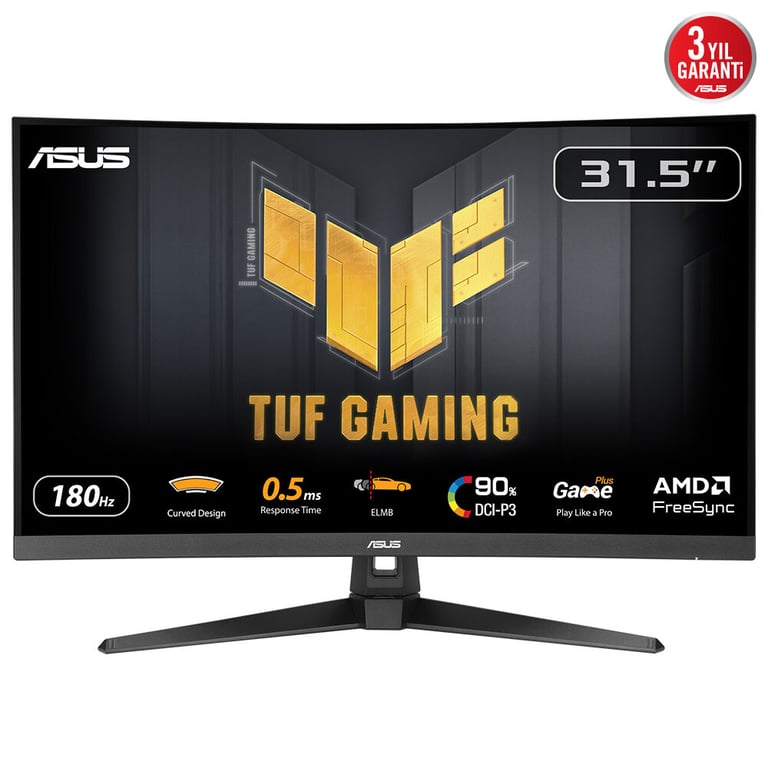 Asus Moniteur de Jeu TUF Gaming VG32WQ3B – 31 5 Pouces QHD incurvé 180Hz ELMB FreeSync 1ms GTG 0 5ms Minimum 90% DCI P3 HDR DisplayWidget Center - vue 2