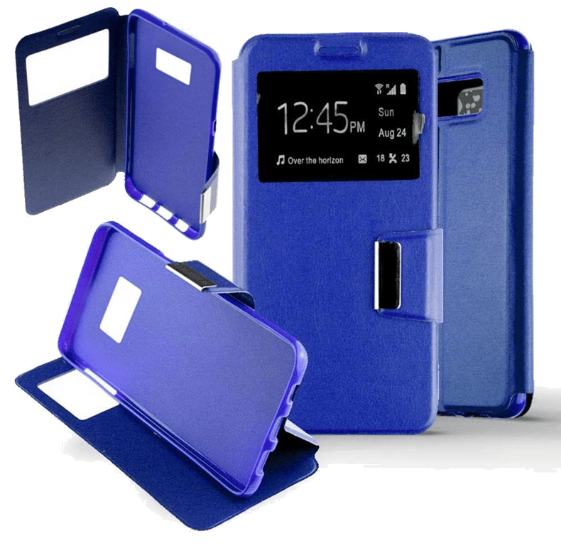 Etui Folio compatible Bleu Samsung Galaxy S8 Plus