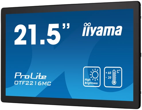 iiyama OTF2216MC-B1 écran plat de PC 54,6 cm (21.5'') 1920 x 1080 pixels Full HD LCD Écran tactile Noir