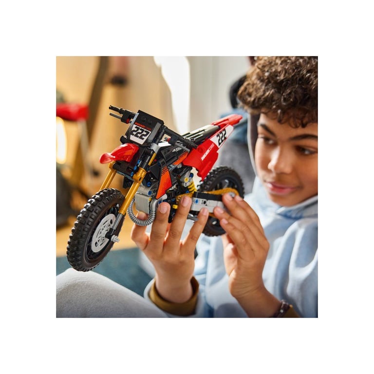 LEGO Moto Technic à construire 42238 Ducati Desmo450 MX Factory moto de motocross officielle Dès - vue 9