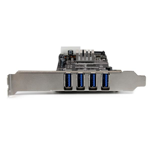 Carte contrôleur PCI Express à 4 ports USB 3.0 STARTECH PEXUSB3S42V UASP et alimentation SATALP4 - vue 3