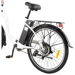 DYU C6 Bicicleta eléctrica para adultos, 26'', bicicleta urbana con cesta, motor de 350 W, batería de 36 V y 12,5 Ah