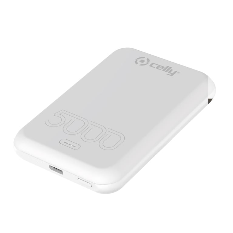 Celly MAGPB5000EVOWH banque d'alimentation électrique 5000 mAh Recharge sans fil Neuf
