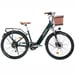 Vélo électrique CYSUM Cityrun avec panier avant, moteur 250 W, batterie 36 V 10 Ah - Vert