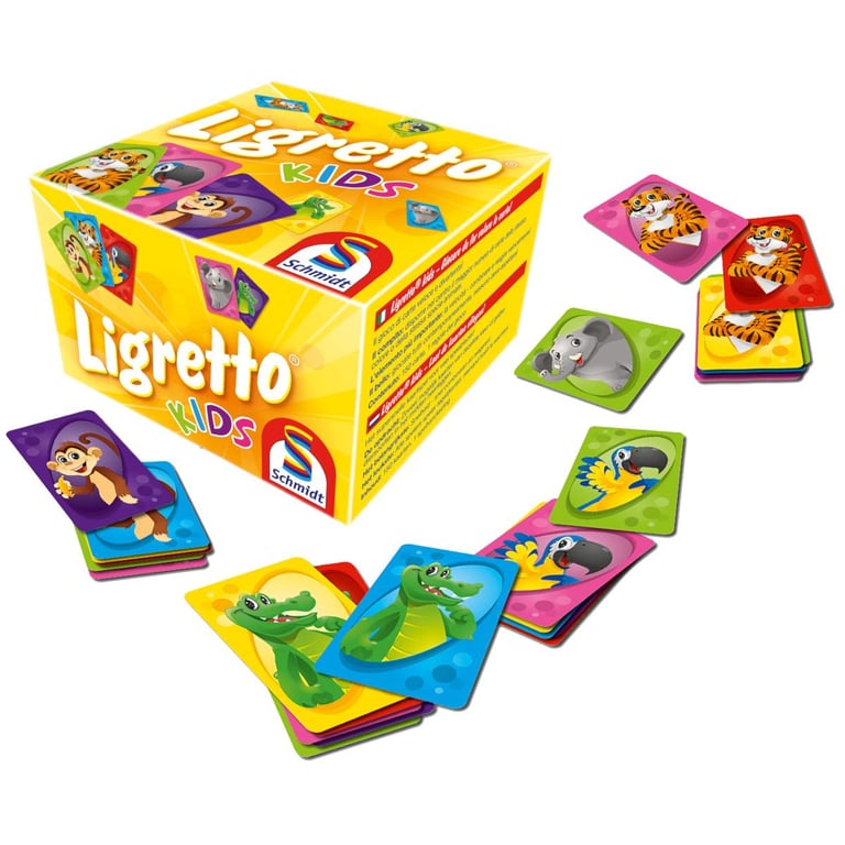 Ligretto Kids Jeu de Société Amusant pour Enfants avec Illustrations d'Animaux Neuf