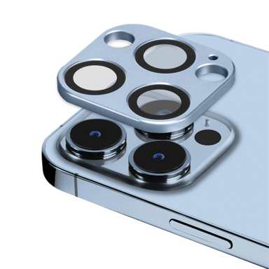 Tapa del objetivo de aleación metálica para Apple iPhone 13 Pro/13 Pro Max, azul titanio