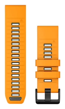 Garmin QuickFit Bande Graphite, Orange Silicone