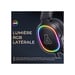 Casque gaming filaire THE G-LAB KORP MERCURY RGB micro rétractable noir