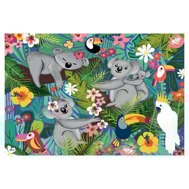 Puzzle educativi 2x24 pezzi con koala e bradipi per bambini