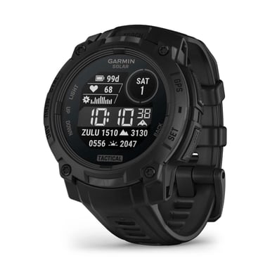 Instinct 3 Solar Tactical Edition - Montre connectée Garmin GPS Boitier de 45 mm noir avec bracelet, noir