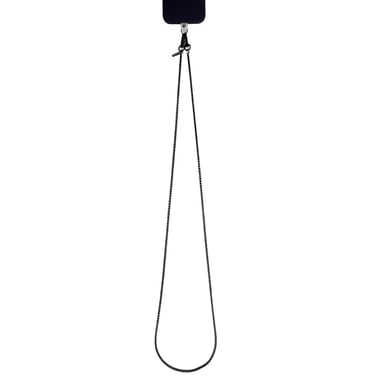 Tour de Cou Universel avec Chaîne Métallique et Adapteur 120 cm Noir