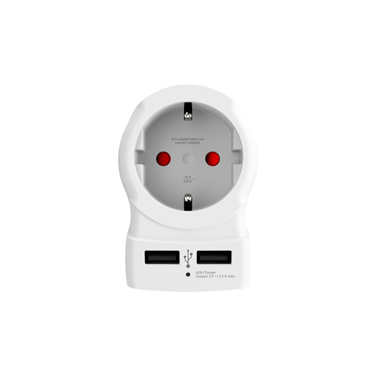 EUROPE TO USA+ 2 USB - vue 3