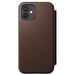 Nomad Funda con cierre para Iphone 12 Mini Magsafe resistente con funda de piel para tarjetas Marrón