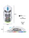 Spirit of Gamer PRO-M4 ARTIC souris Jouer Droitier USB Type-A Optique 12800 DPI