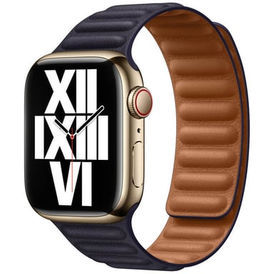 Leather Link pour Apple Watch Series 1 á 9 / SE (38/40/41 mm) | Series 10 (42 mm) - Taille S/M - Ink