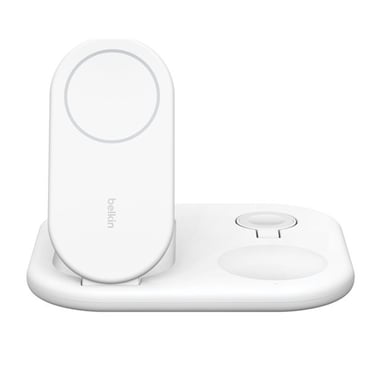 Belkin Estación de carga retráctil MagSafe Qi2 15 W para iPhone/AirPods/Apple Watch Blanco