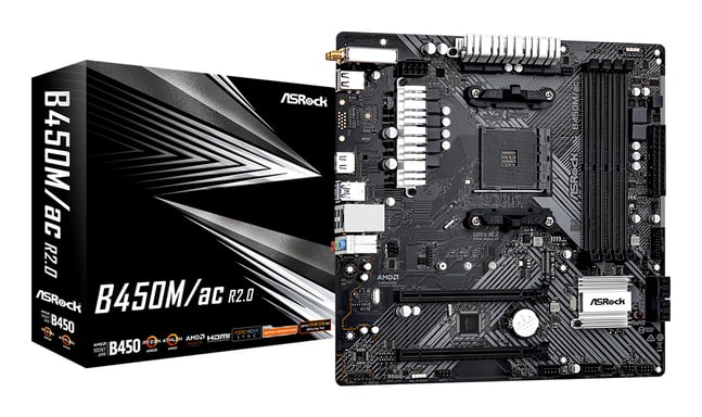 Asrock B450M/ac R2.0 AMD B450 Emplacement AM4 micro ATX