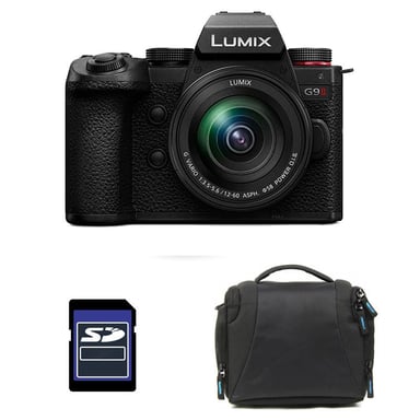 PANASONIC LUMIX G9 II Noir + 12-60 f/3.5-5.6 + Sac et Carte SD 4 Go