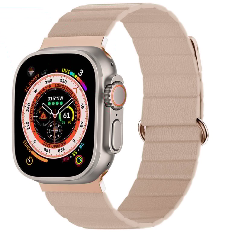 imoshion Bracelet en cuir magnétique pour 'Apple Watch Series 1 10 / SE / Ultra 2 4244454649 mm Neuf - vue 7