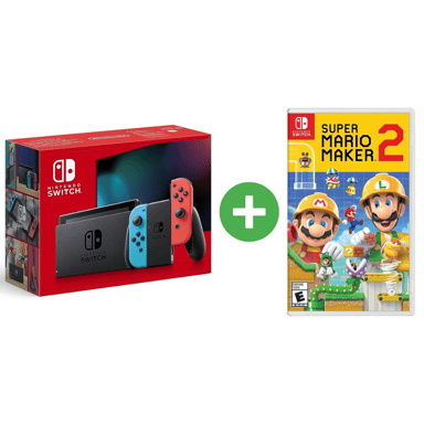 Switch & Super Mario Maker 2 - console de jeux portables 15,8 cm (6.2'') 32 Go Écran tactile Wifi