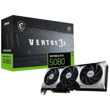 MSI VENTUS GEFORCE RTX 5080 16G 3X OC PLUS Scheda grafica NVIDIA 16GB GDDR7