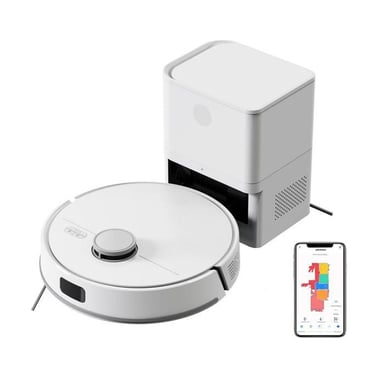 Robot aspirateur laveur LIECTROUX M70 Pro station d'auto-vidange 5000Pa Li-DAR 120 min blanc
