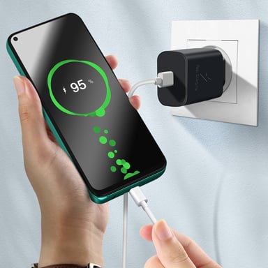 Caricabatterie 15w Cordless USB-c Nero