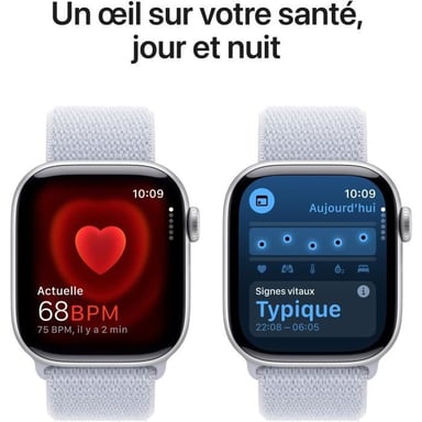 Apple Watch Series 10 (2024) GPS + Cellular, Cassa Argento da 42mm con Cinturino in Tessuto