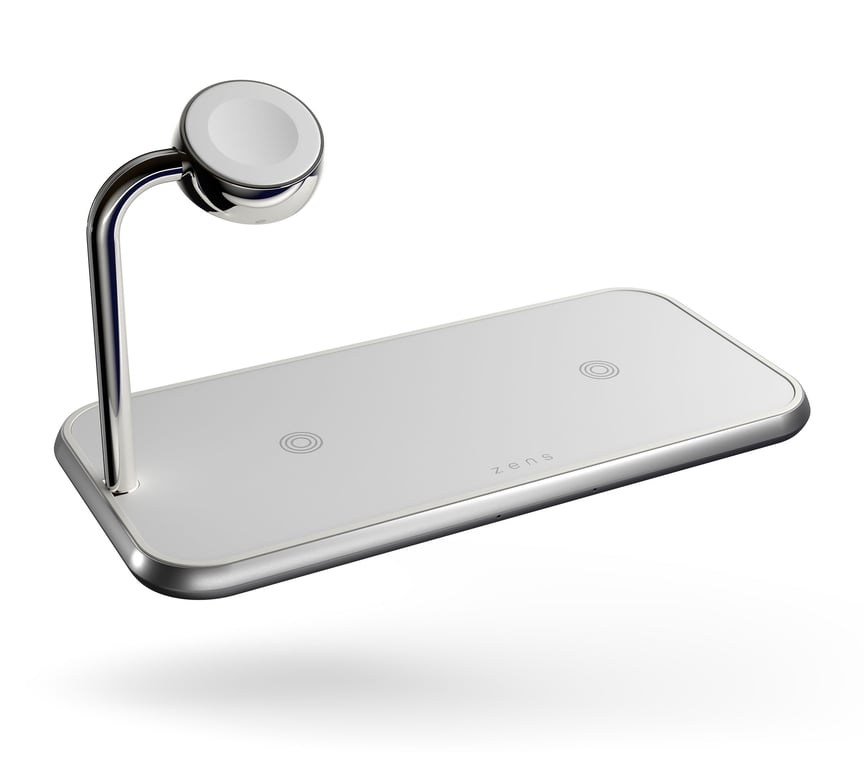 ZENS Dual+ Watch Aluminium Wireless Charger