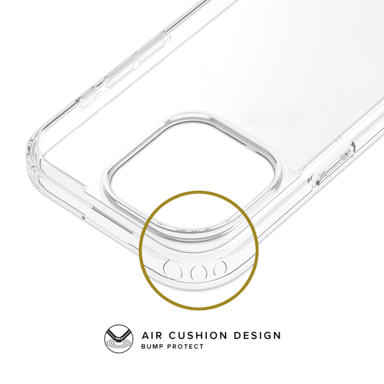 Guscio ibrido invisibile per Apple iPhone 15 Pro, trasparente
