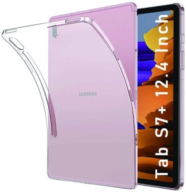Samsung Galaxy S7 Plus / S8 Plus / S7 FE 12.4 pouces (SM-T970/ T975/ T976) - Coque Protection arrière tpu transparente Tab S7+/ S8+  - Accessoire