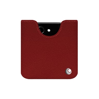 Pochette cuir Samsung Galaxy Z Flip5 -  - Rouge - Cuir grainé