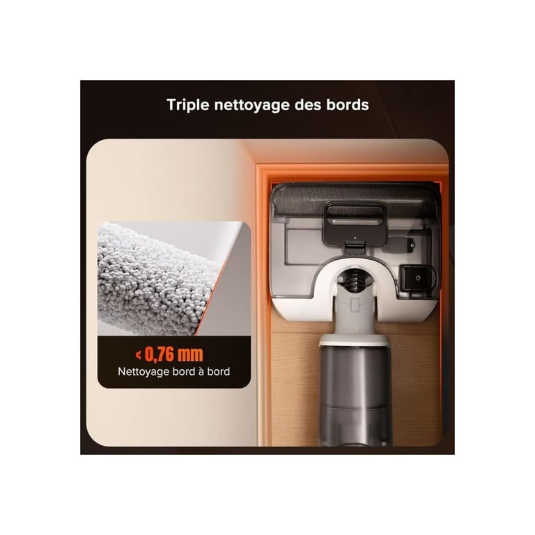 ROBOROCK F25 RT Aspirateur Balai Laveur 20000 Pa Lavage à Chaud à 90 °C Nettoyage Deux Bords Auto Nettoyage à 'eau chaude - vue 6