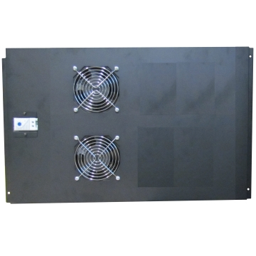 WP RACK Tiroir pour ventilateur en rack avec 2 ventilateurs de refroidissement thermostat CA 230 V RAL 9005