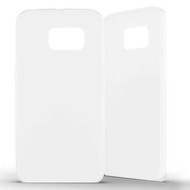 Coque silicone unie compatible Givré Blanc Samsung Galaxy S6 Edge
