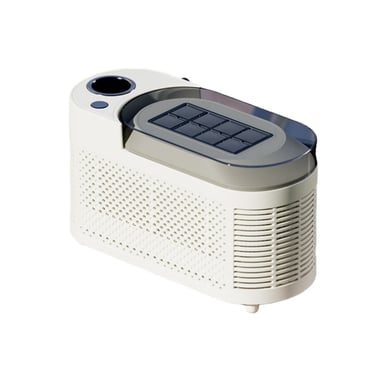 Mini Macchina del Ghiaccio Portatile da Tavolo - Ghiaccio Veloce in 10-15 Minuti, Ideale per Casa, Auto e Campeggio Beige