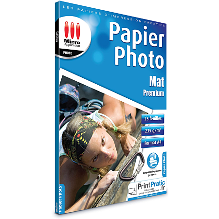 Pack de 25 feuilles papiers photo A4 Micro Application Premium - vue 3
